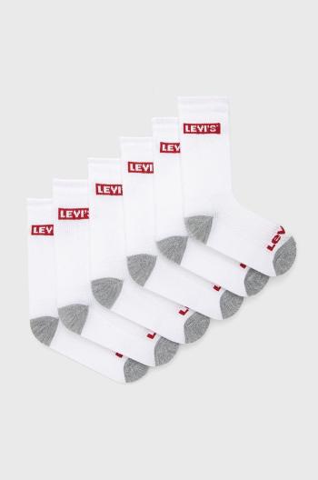 Dětské ponožky Levi's bílá barva