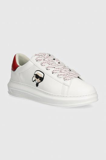 Kožené sneakers boty Karl Lagerfeld KAPRI MENS bílá barva, KL52528