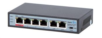 MaxLink PoE switch PSBT-6-4P-250 (náhrada za PSAT-6-4P-250), 6x LAN/4x PoE 250m, 802.3af/at/bt