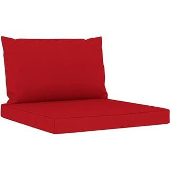 Podušky na pohovku z palet 2 ks červené textil (315058)