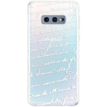 iSaprio Handwriting 01 White pro Samsung Galaxy S10e (hawri01w-TPU-gS10e)