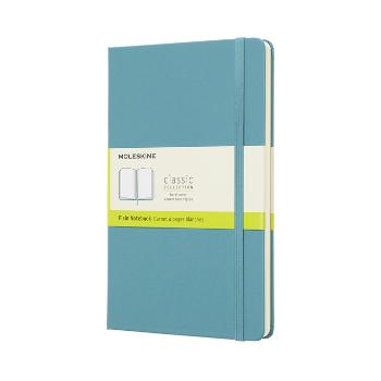 Zápisník tvrdý čistý modrozelený L (240 stran)