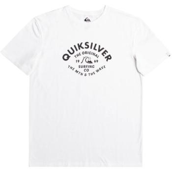 Quiksilver SCRIPT TALK FRONT SS Pánské triko, bílá, velikost XL