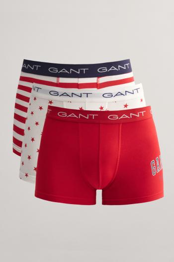 SPODNÍ PRÁDLO GANT GANT USA TRUNK 3-PACK červená S