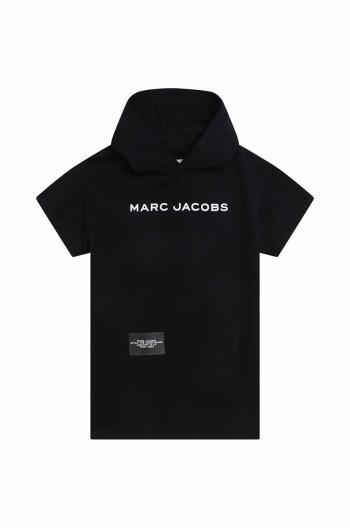 Dětské bavlněné šaty Marc Jacobs tmavomodrá barva, mini