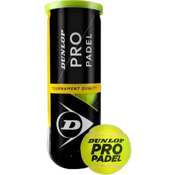 Dunlop PRO PADEL 3PET Míče pro padel, žlutá, velikost UNI