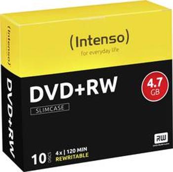 DVD+RW 4.7 GB Intenso 4211632, přepisovatelné, 10 ks, Slimcase