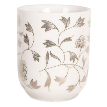 Porcelánový kalíšek na čaj s drobnými kvítky- ∅ 6*8 cm / 0,1L 6CEMU0077