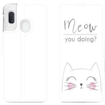 Flipové pouzdro na mobil Samsung Galaxy A20e - M098P Meow you doing? (5903226907328)