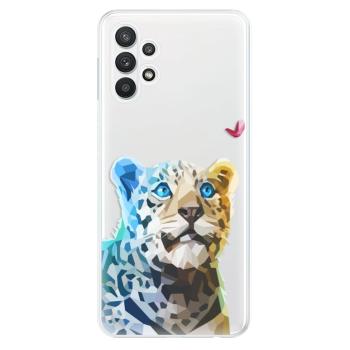 Odolné silikonové pouzdro iSaprio - Leopard With Butterfly - Samsung Galaxy A32 5G