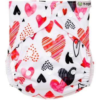 T-TOMI Diaper Covers AIO Hearts pratelné plenkové kalhotky dárková sada 4-15 kg