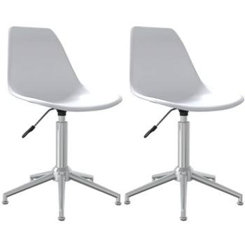 Otočné jídelní židle 2 ks bílé PP, 338292 (338292)