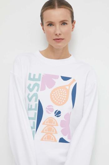 Mikina Ellesse Rosiello Sweatshirt dámská, bílá barva, s potiskem, SGV20247