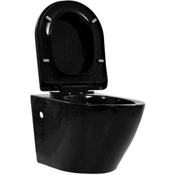 Závěsné WC bez okraje keramické černé (145238)