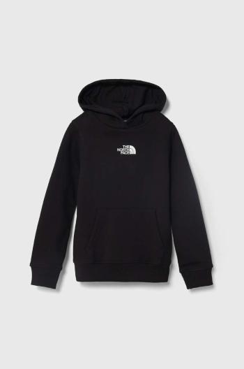 Dětská bavlněná mikina The North Face PO ZUMU HOODIE černá barva, s kapucí, s potiskem