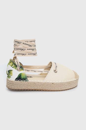 Espadrilky Blauer béžová barva, na platformě