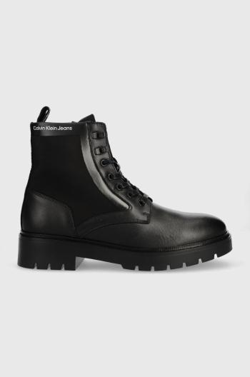 Trapery Calvin Klein Jeans Military Boot pánské, černá barva