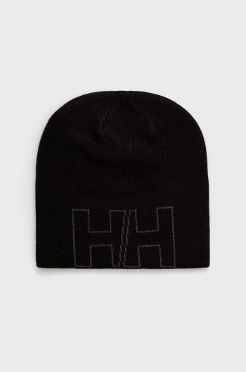 Čepice Helly Hansen černá barva, z tenké pleteniny