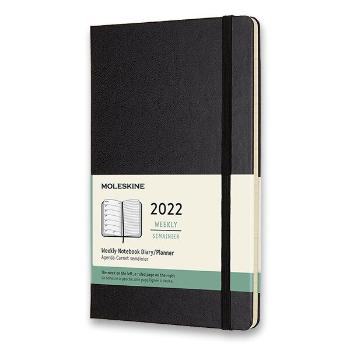 Diář Moleskine 2023 VÝBĚR BAREV - týdenní - tvrdé desky - L 1206/57230 - černý