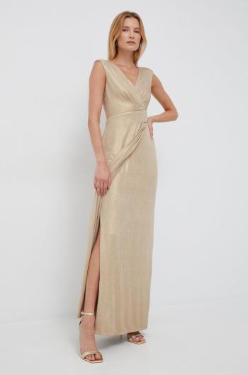 Šaty Lauren Ralph Lauren zlatá barva, maxi