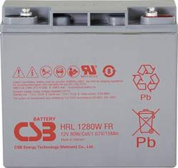 Olověný akumulátor CSB Battery HRL 1280W high-rate longlife HRL1280W-FR, 20 Ah, 12 V