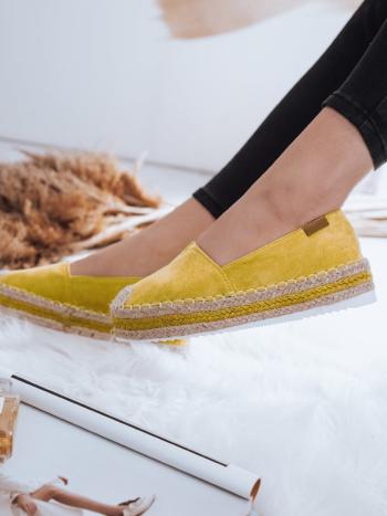 ŽLUTÉ SEMIŠOVÉ ESPADRILKY ZY0056 Velikost: 37