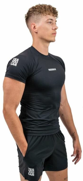 Nebbia Workout Compression Performance Black L Fitness tričko