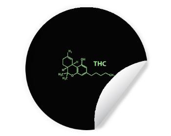 Samolepky kruh THC