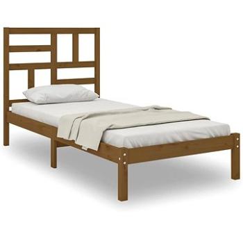 Rám postele medově hnědý masivní dřevo 90 × 200 cm, 3105938 (3105938)