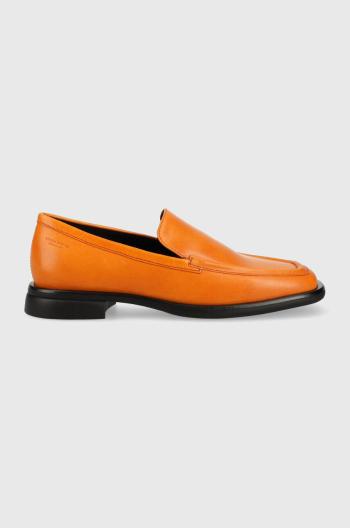 Kožené mokasíny Vagabond Shoemakers BRITTIE dámské, oranžová barva, na plochém podpatku, 5451.001.44