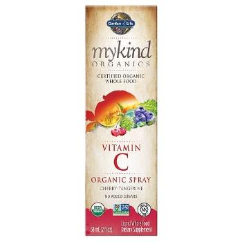 Garden of Life Mykind Organics Vitamín C ve spreji s příchutí třešně a mandarinky 58ml.