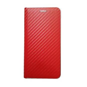 R2Invest Kožené pouzdro CARBON pro Samsung Galaxy A20/ A30 (A205/A305) - červené (RI0040)