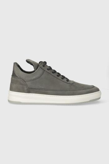 Nubukové tenisky Filling Pieces Low Top Base šedá barva, 10120591002