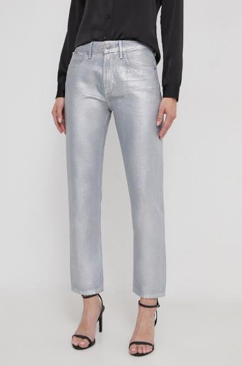 Džíny Pepe Jeans STRAIGHT JEANS HW SHINE dámské, high waist, PL204600