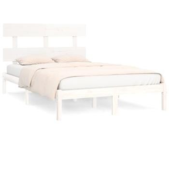 Rám postele bílý masivní dřevo 200 × 200 cm, 3104694 (3104694)