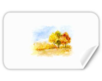 Samolepky obdelník - 5 kusů Podzimní krajina