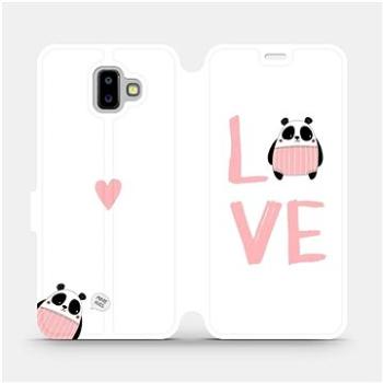 Flipové pouzdro na mobil Samsung Galaxy J6 Plus 2018 - MH09S Panda LOVE (5903226751815)