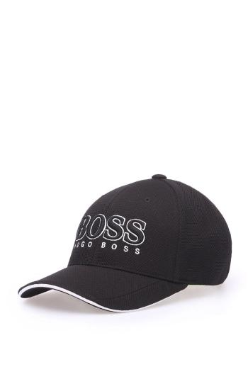 Čepice Boss černá barva, s aplikací