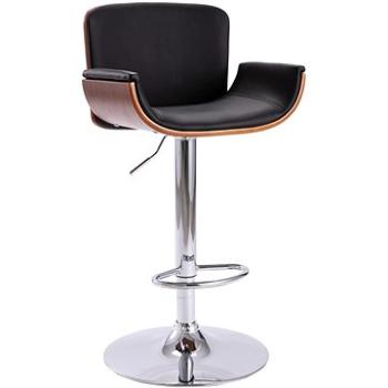 Barová židle černá umělá kůže (287375)