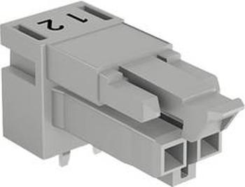 Síťový konektor WAGO zásuvka, vestavná horizontální, počet kontaktů: 2, 16 A, 250 V, šedá, 100 ks