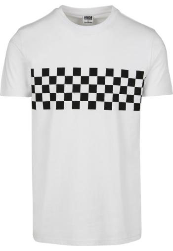 Urban Classics Check?Panel Tee white/black - XXL