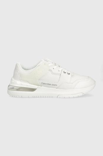 Kožené sneakers boty Calvin Klein Jeans Sporty Runner Comfair Laceup bílá barva