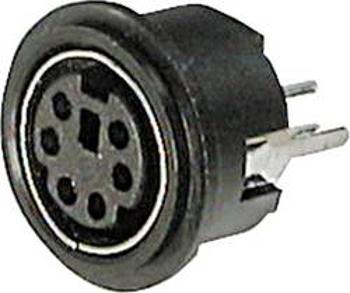 Mini DIN konektor TRU COMPONENTS 1586248 TC-A-DIO-TOP/04-203 zásuvka, vestavná vertikální, pólů 4, černá, 1 ks