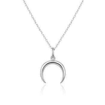 Beneto Něžný stříbrný náhrdelník s půlměsícem AGS650/47 (řetízek, přívěsek)