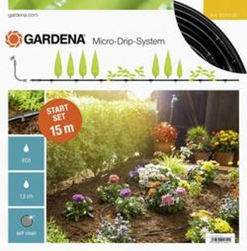 GARDENA Systém Micro-Drip základní sada pro rostliny v řadě S 4,6 mm Délka hadice: 15 m 13010-20