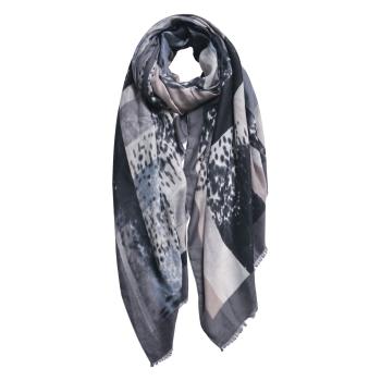 Hnědo šedý kostkovaný šátek - 85*180 cm JZSC0598G