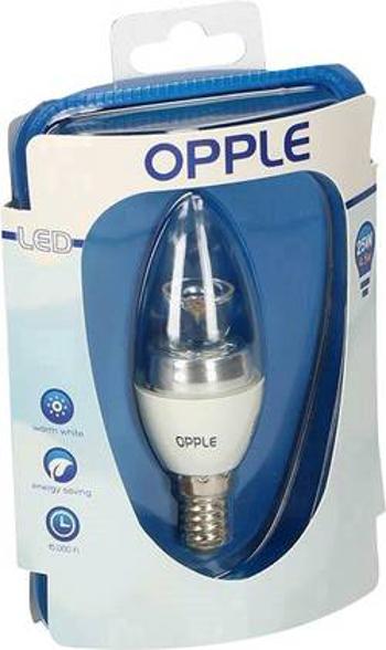 LED žárovka Opple 140043938 E14, 4.5 W = 25 W, teplá bílá, A (A++ - E), tvar svíčky, 1 ks