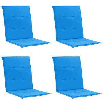 Voděodolné podušky na zahradní židle 4 ks Dekorhome Modrá