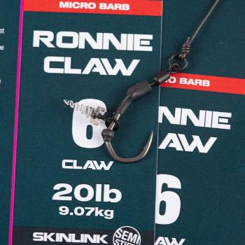 Nash návazec ronnie claw rig micro barbed 9,07 kg - velikost 6