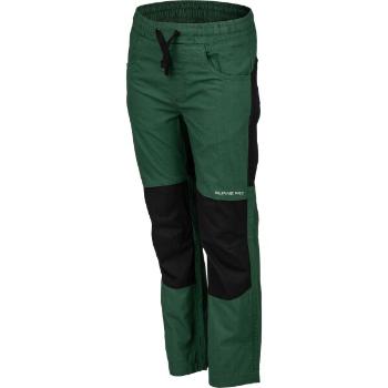 ALPINE PRO BEETHO Chlapecké outdoorové kalhoty, tmavě zelená, velikost 116-122